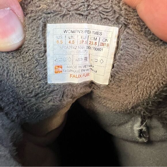 The North Face Shellista II Mid Faux Fur Boots US 6.5 - Cloud Grey - Picture 9 of 9